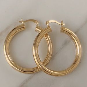 Kenmare Tube Hoops | 18k Gold Filled